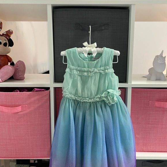 Ombré teal dress 3T - Picture 1 of 2